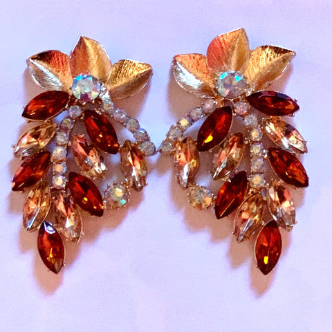 The “Encrusted Petunia” Earrings